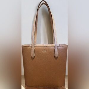 Kate Spade sparkly rose gold bucket purse